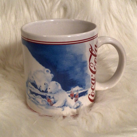 Coca Cola Mug | Vintage | Polar Bear Push - Picture 1 of 5